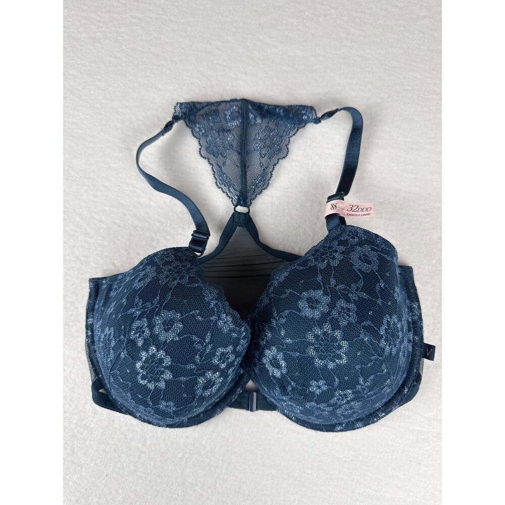 NWT Victoria’s secret blue metallic Demi lace 32DDD nwt